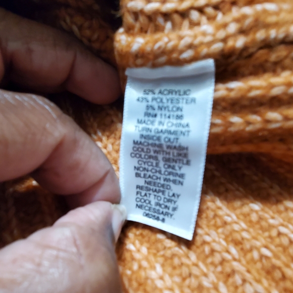 Arizona Jean Co. Crop Sweater Orange-Rust 🆕️✨️Size LG - Picture 6 of 6